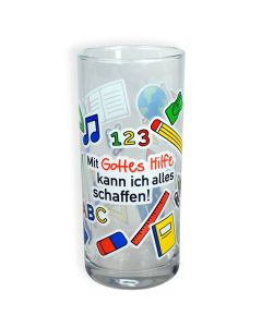 Trinkglas "Mit Gottes Hilfe"