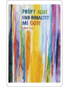 Spielkartenkalender 10 Ex. 'Prüft alles und behaltet das Gute. 1. Thessalonicher 5,21'