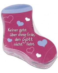 Sneaker-Socken "Keiner geht über diese Erde..." Mädchen, pink