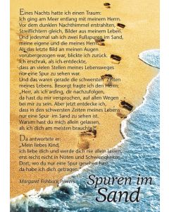 Paket Postkarte 'Spuren im Sand' 12 Ex.