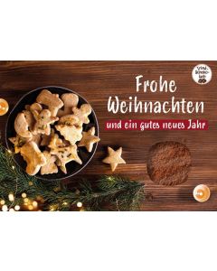 Schokokarte - Frohe Weihnachten und ein gutes neues Jahr