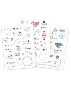 Sticker-Set Hochzeit