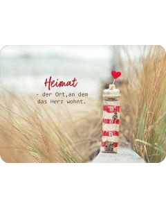 Postkarte 'Heimat - der Ort, an dem das Herz wohnt'