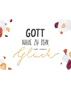 Postkarte 'Gott nahe zu sein, ist mein Glück. Psalm 73,28'