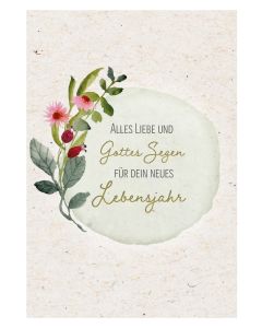 Faltkarte "Alles Liebe und Gottes Segen für dein neues Lebensjahr"