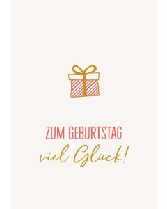 Postkarte 6 Ex. 'Zum Geburtstag viel Glück'