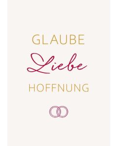 Postkarte 6 Ex 'Glaube Liebe Hoffnung'