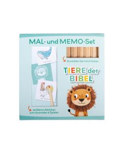 Mal- und Memo-Set Löwe 'Tiere der Bibel'