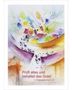 Postkarte 10 Ex. 'Prüft alles und behaltet das Gute!'