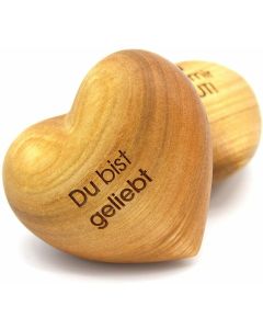 Holzherz 'Du bist geliebt!'