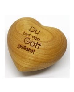 Holzherz 'Du bist von Gott geliebt!'