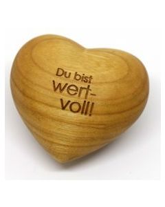 Holzherz 'Du bist wertvoll!'