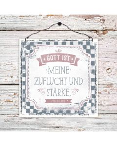 Holzschild klein 'Gott ist meine ...'