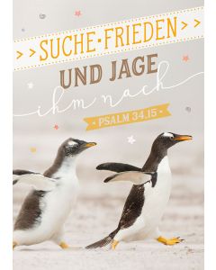 Postkarte 'Suche Frieden und jage ihm nach Psalm 34,15'            1EX