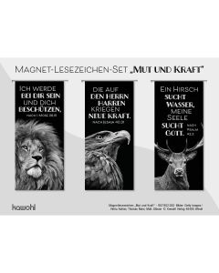 Magnet-Lesezeichen-Set 'Mut und Kraft' 3-tlg.