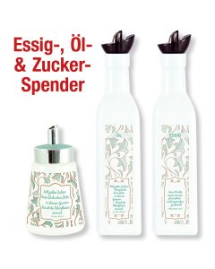 Set 'Essig-, Öl- & Zucker-Spender' 3-teilig