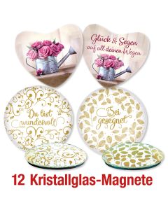 Paket 'Kristallglas-Magnete' 12 Ex.