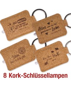 Paket 8 Ex. 'Schlüsselanhänger Kork'