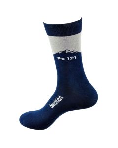 Socken 'beschützt - Ps 121' Gr. 42-46 dunkelblau