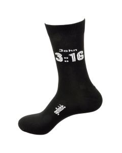 Socken 'geliebt - John 3:16' Gr. 37-41 schwarz