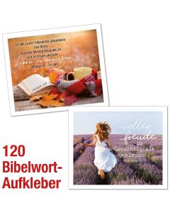 Paket 'Bibelwort-Aufkleber' 120 Ex.