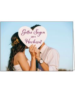 Faltkarte Hochzeit 'Gottes Segen zur Hochzeit'