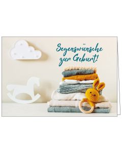 Faltkarte Geburt 'Segenswünsche zur Geburt!'