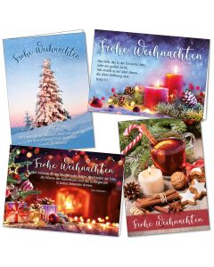 Faltkarten-Paket 'Frohe Weihnachten'   4er