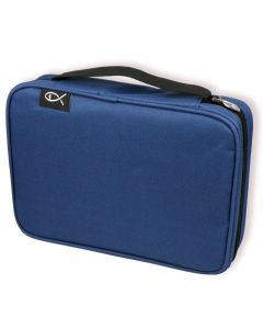 Bibeltasche XL 'Fisch' blau