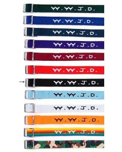 Armband 'WWJD' gewebt, royalblau 1 Ex.