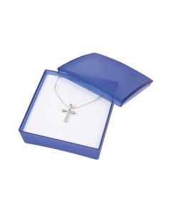 Halskette mit Anhänger 'Kreuz' Silber