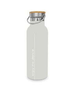 Thermoflasche 'enjoy the silence' taupe