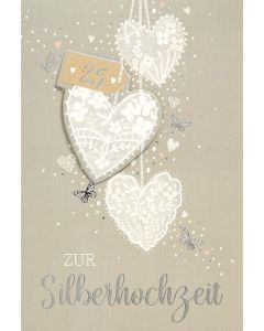 Faltkarte Silberhochzeit