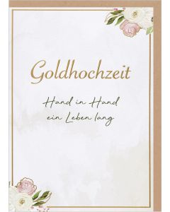 Faltkarte Goldhochzeit