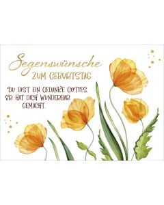 Postkarte 'Segenswünsche zum Geburtstag' (12 Ex.)