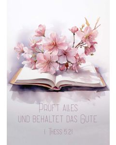 Postkarte 12 Ex. 'Prüft alles und behaltet das Gute.'