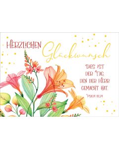 Postkarte 'Herzlichen Glückwunsch' 10 Ex.