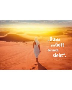 Faltkarte 'Du bist ein Gott, der mich sieht.'